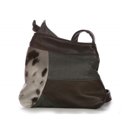 Bilodeau - Sac à main OFÉLIE en cuir et loup...