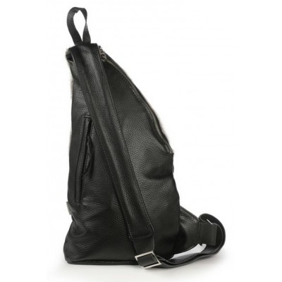 Bilodeau - Sac à main VANNE, cuir et loup marin naturel
