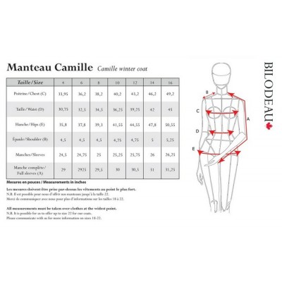 Bilodeau - Manteau d'hiver CAMILLE, quartz