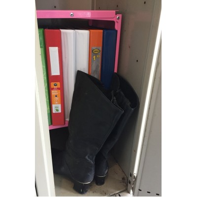 Tablette (étagère) pliable pour casier PETIT 10" largeur - rouge