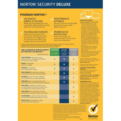 Norton Security Deluxe 2019 | 5 Appareils | 1 an | PC/Mac/iOS/Android 