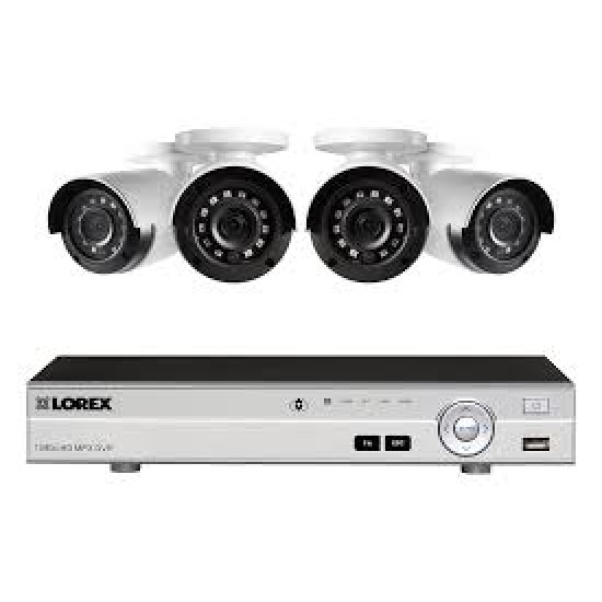  Système de sécurité 4 caméras avec enregistreur vidéo numérique de 1 To et résolution 1080p