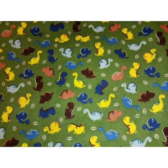 Foulards Automne-Hiver (flanelle) : vert dino