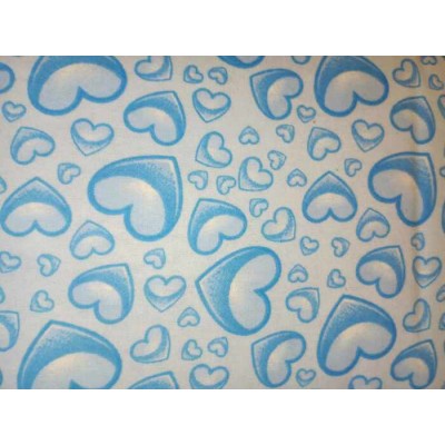 Foulards Des Coeurs bleu (flanelle)