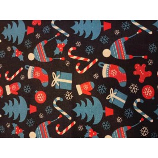 Foulards Noël : bleu marin...