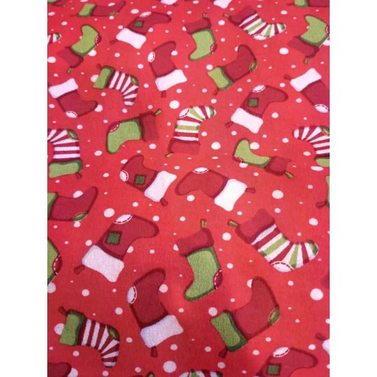 Foulards Noël : rouge bas de noël rouge/vert (flanelle)