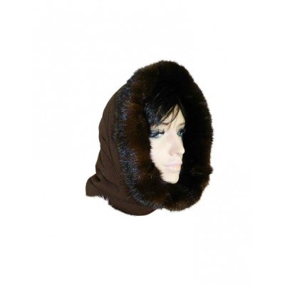 CHAPEAU-TUBE réversible avec garniture de vison 