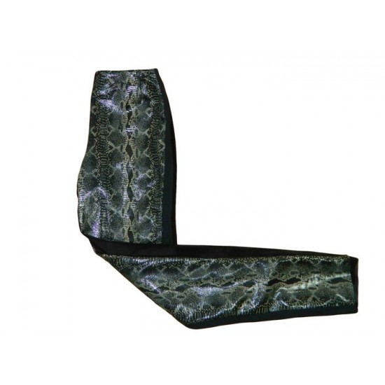 PANTALON en cuir imprimé et suède 