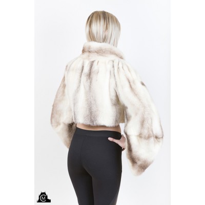 MANTEAU en fourrure de vison croisé