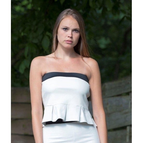 TOP en cuir extensible
