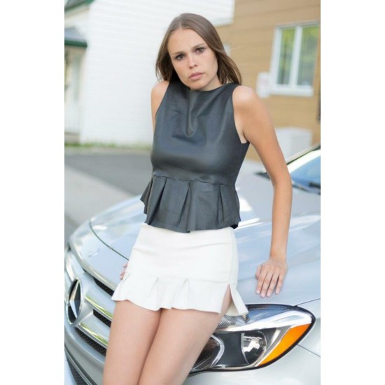 JUPE en cuir extensible