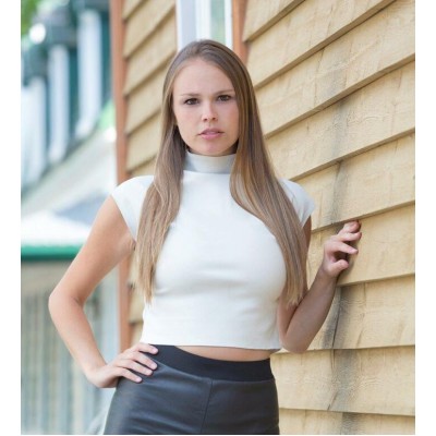 TOP en cuir extensible