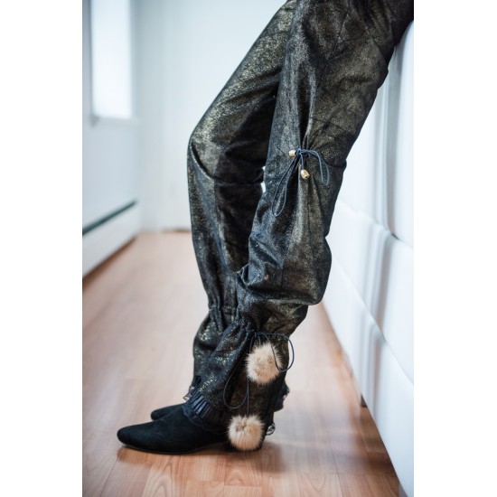 Pantalon en suède doré Pantalon en suède doré