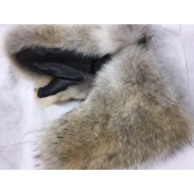 MITAINES en fourrure de coyote neuve