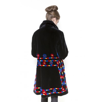 ZUKI Manteau de castor rasé ''CARROUSEL''