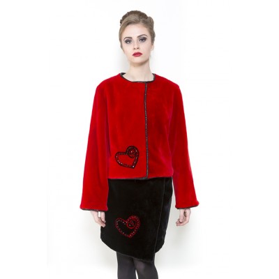 ZUKI Manteau de castor rasé reversible ''VALENTINE''