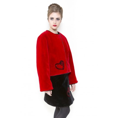 ZUKI Manteau de castor rasé reversible ''VALENTINE''