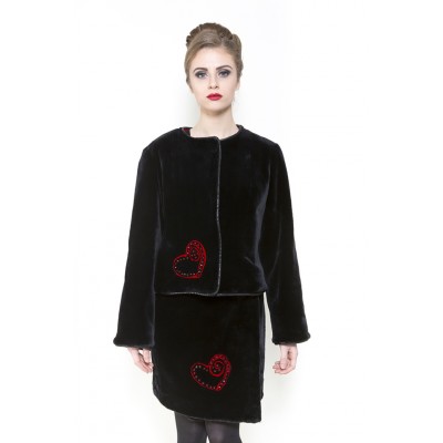 ZUKI Manteau de castor rasé reversible ''VALENTINE''