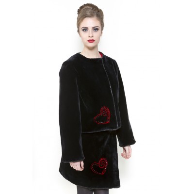 ZUKI Manteau de castor rasé reversible ''VALENTINE''