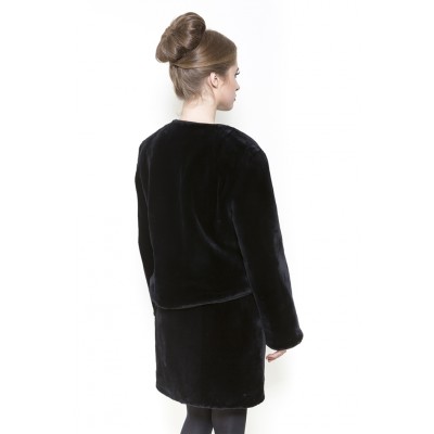 ZUKI Manteau de castor rasé reversible ''VALENTINE''