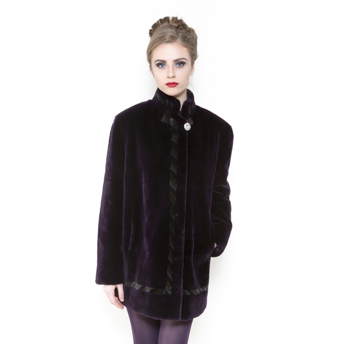 ZUKI Manteau de castor rasé ''TRESSE DE TERRE'' ZUKI Manteau de castor rasé ''TRESSE DE TERRE''