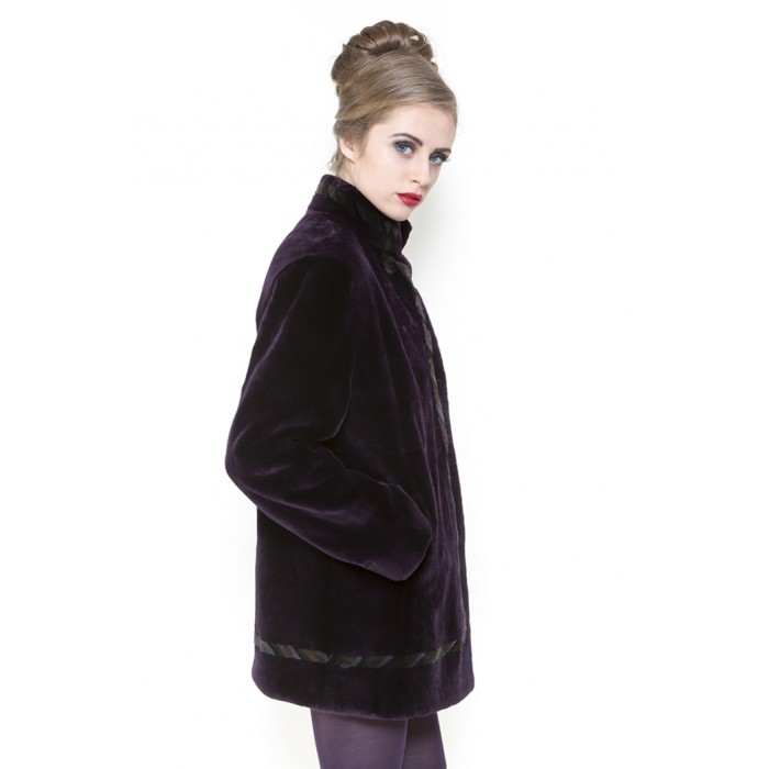 ZUKI Manteau de castor rasé ''TRESSE DE TERRE'' ZUKI Manteau de castor rasé ''TRESSE DE TERRE''