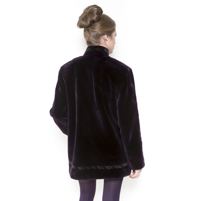 ZUKI Manteau de castor rasé ''TRESSE DE TERRE'' ZUKI Manteau de castor rasé ''TRESSE DE TERRE''