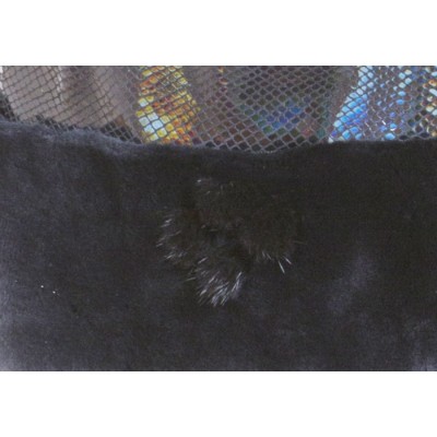 ZUKI Manteau de castor rasé avec cuir  ''MEADOW''  