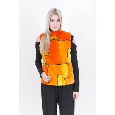 ZUKI Veste de castor rasé  ''COLORBLOCK...