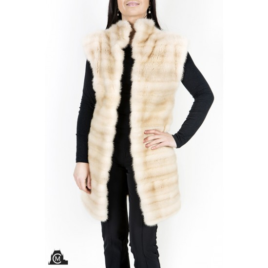 VESTE en fourrure de vison crême