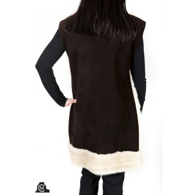 VESTE en fourrure de vison crême
