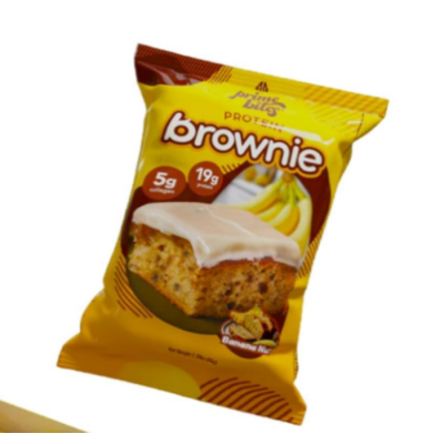 Brownie protéiné banane et noix
