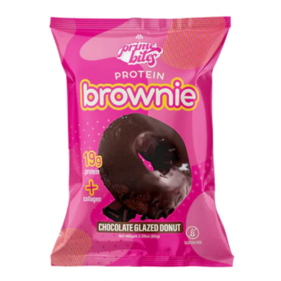 Brownie protéiné beigne glacé au chocolat