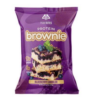 Brownie protéiné tarte aux bleuets