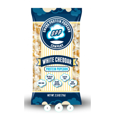 Popcorn protéiné au cheddar blanc 