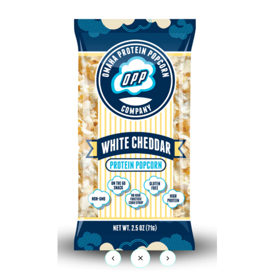 Popcorn protéiné au cheddar blanc 