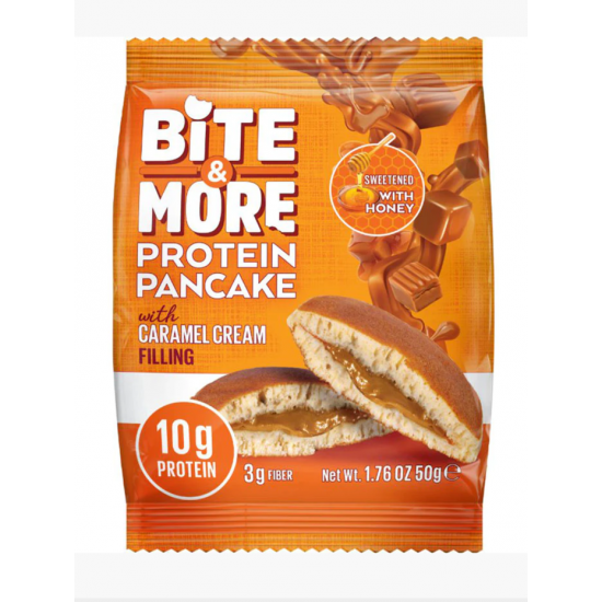 Pancake protéiné avec garniture de crème au caramel (2 sachets)