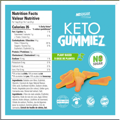 Keto Gummiez saveur de pêche