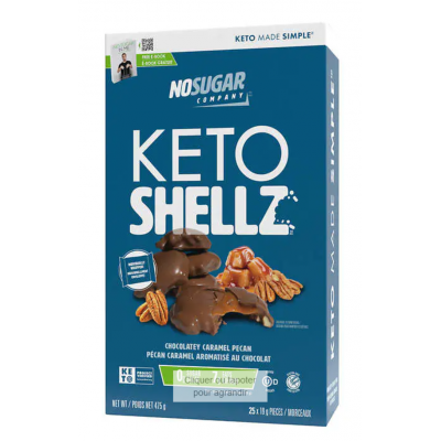 Keto Shellz pécan caramel au chocolat noir