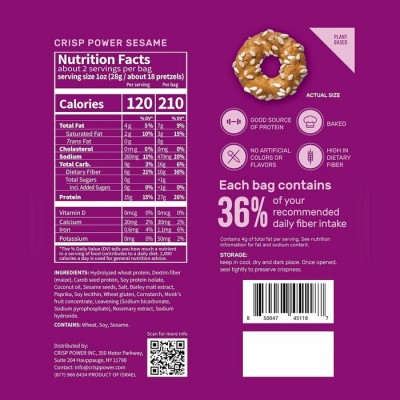 Pretzels protéinés Sésame  (2 sachets)