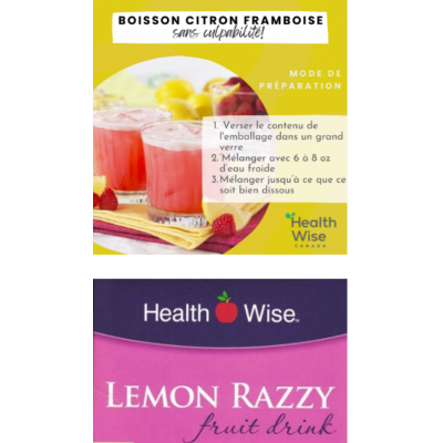 Boisson citron-framboises
