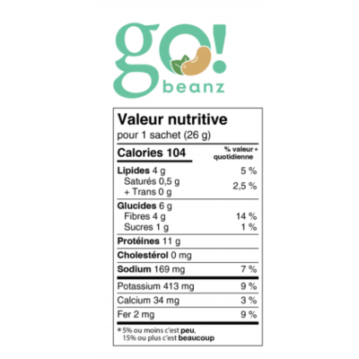 Go Beanz Edamames grillés sel & vinaigre  (3 sachets) 