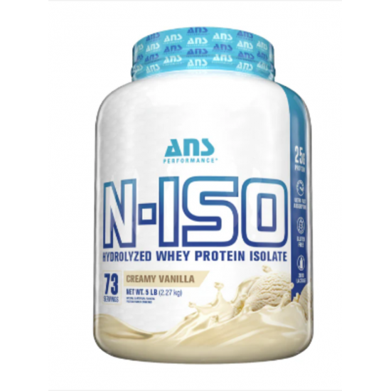 Isolat de protéines de lactosérum hydrolysé (Whey) Vanille crémeuse 5 lb (2.27kg)