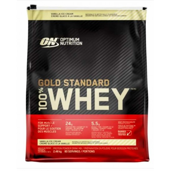Gold Standard Whey saveur crème glacée à la vanille 2.48kg