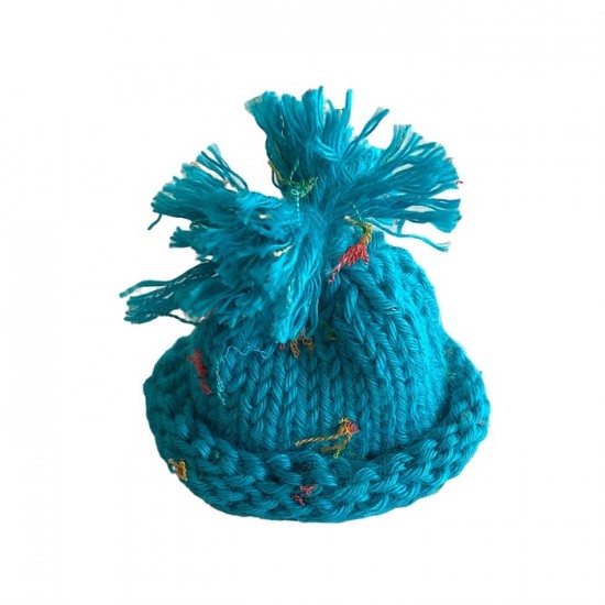 Tuque turquoise pour poupée Mélie et Mélo