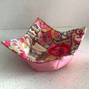 Bol pour micro-onde réversible - patchwork rose