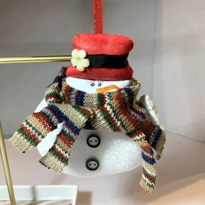 Bonhomme de neige foulard rayé #010