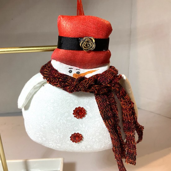 Bonhomme de neige foulard scintillant #008