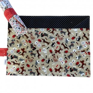 Napperon lunch, motif chien