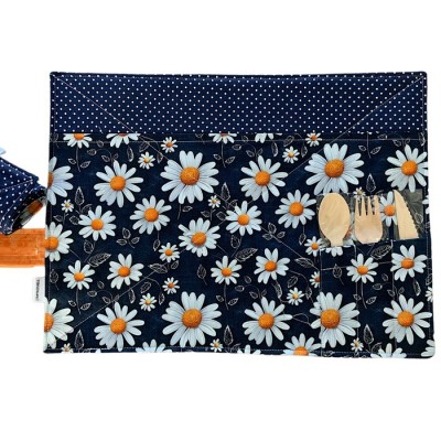 Napperon lunch, motif marguerite